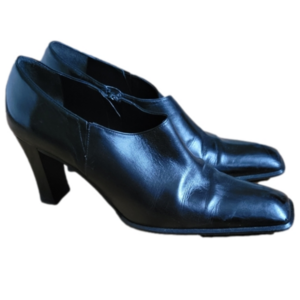 Sesto Meucci Italian Black Leather Booties Heels-Size 8M